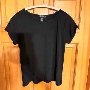 DKNY Classic Black Short Sleeve Top